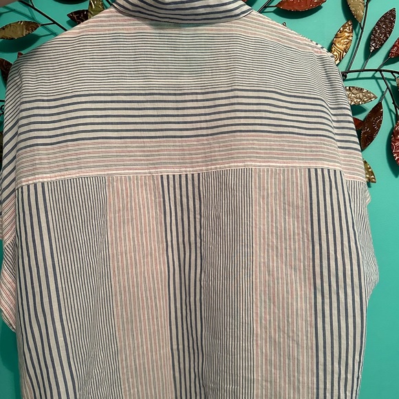 Madewell Pink/Blue striped button up - Picture 6 of 6
